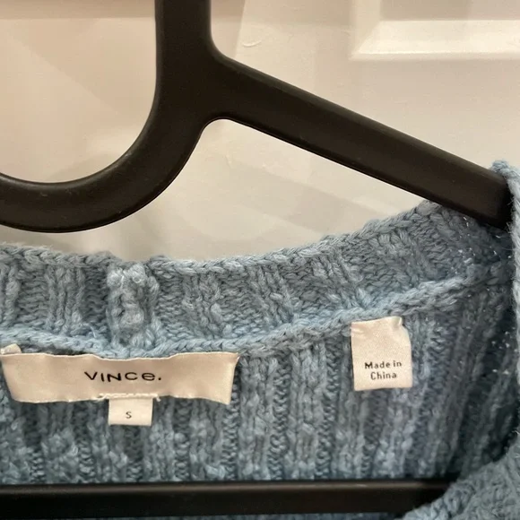 Vince Textured Ribbed Linen Blend Pullover - Picture 4 of 7